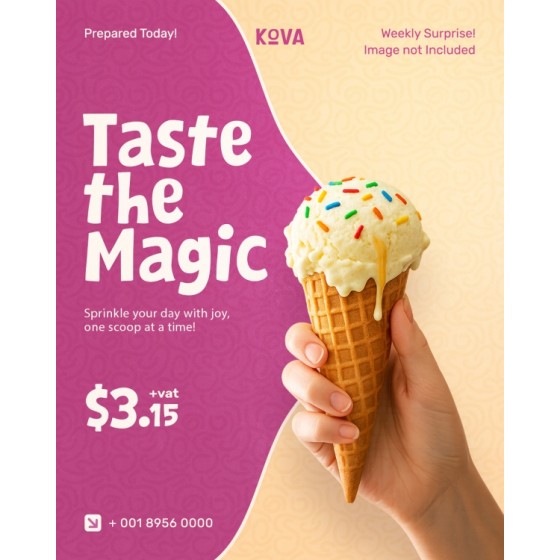 Special Discount Delicious Ice Cream Food Main Image Design